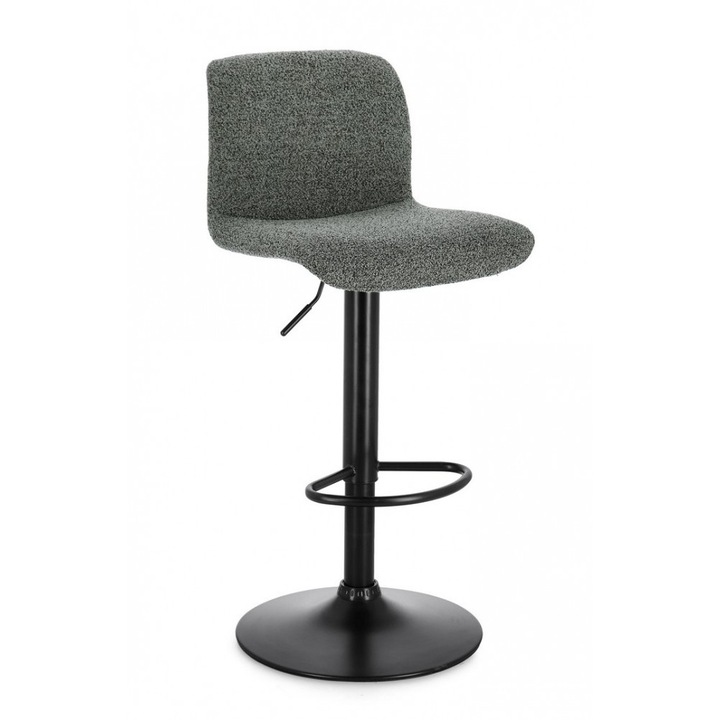 Set 2 scaune bar otel negru textil verde Rafael 41x46x86/107 cm