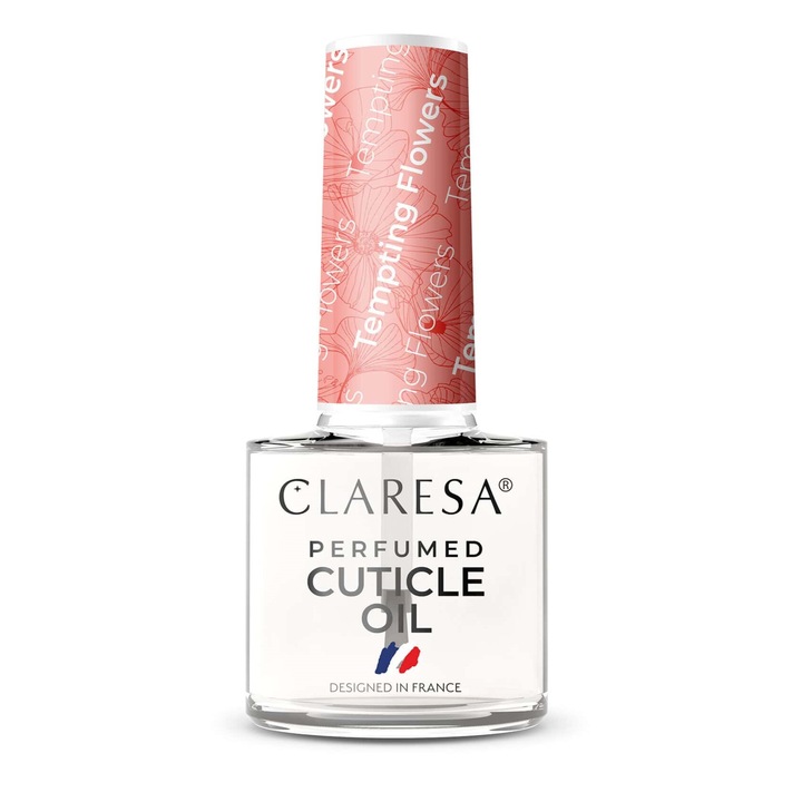 Ulei pentru unghii si cuticule Claresa Tempting Flowers, 5ml, parfum elegant, formula hranitoare