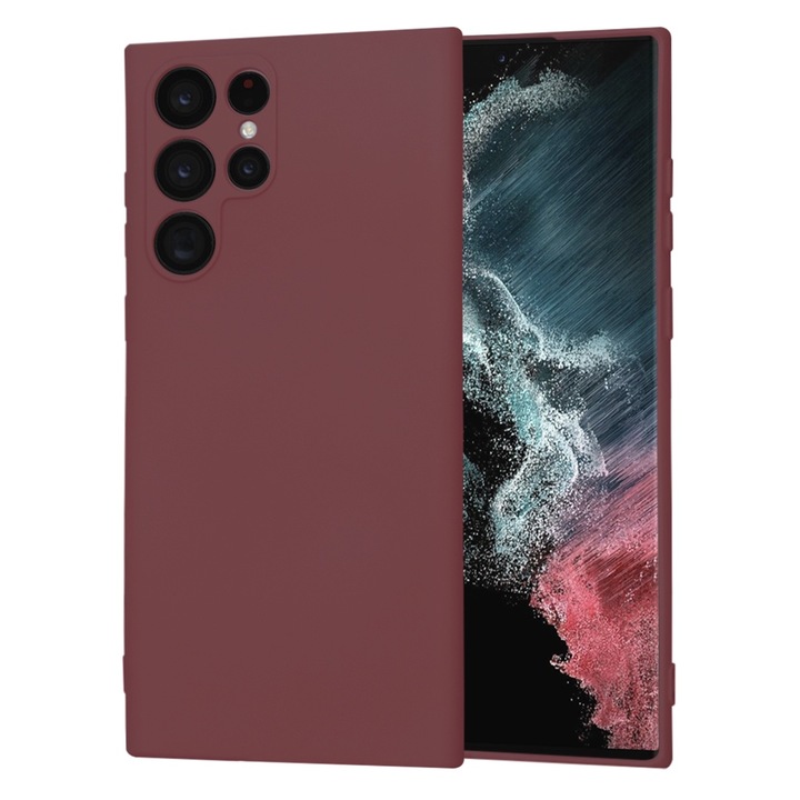 Кейс за Samsung Galaxy S22 Ultra Techsuit soft flex plum red