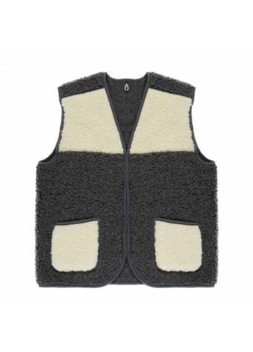 Vesta dama, lana merinos, Kampol Serena, gri, XL