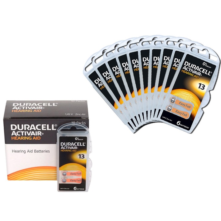 DURACELL 60x 13 PR48 Activair hallókészülék elem