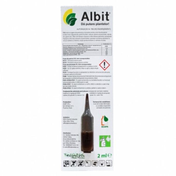 Biostimulator natural Albit, 2 ml