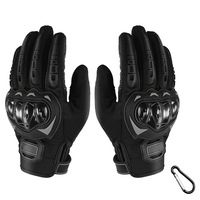 Manusi moto racing, SINBINTA, Impermeabile, Rezistent la abraziune, Socuri, Dubla protectie incheietura, Strangere reglabila a manusilor, Ecran tactil integrat, Inchidere velcro, Reutilizabile, Cu Carabinier, Poliester, XL Marimea, Negru