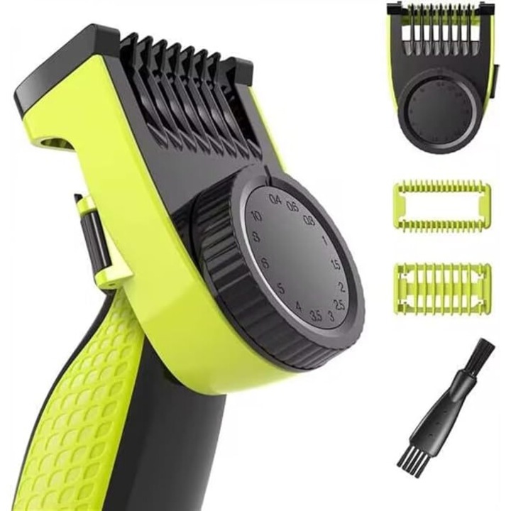 Philips OneBlade Razor Lifter, OEMG®, 0,4 - 10 мм, с предпазител за кожата, приставки за бръснене, 14 настройки за дължина, съвместим с QP210/50 220 2523 2520, черен
