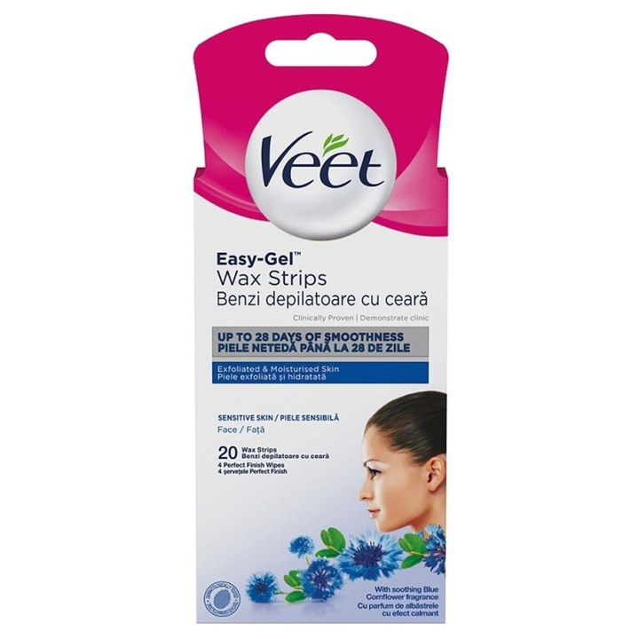 Депилиращи ленти със студен восък за лице 20 бр