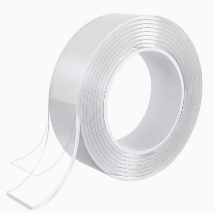 Banda dublu adeziva puternica cu Tehnologie Nano, Banda Protectie Auto, din Carbon, Pentru Usa, Prag, Bara, Interior/Exterior, 3cm x 10m, rezistenta la apa, siliconica, Transparent