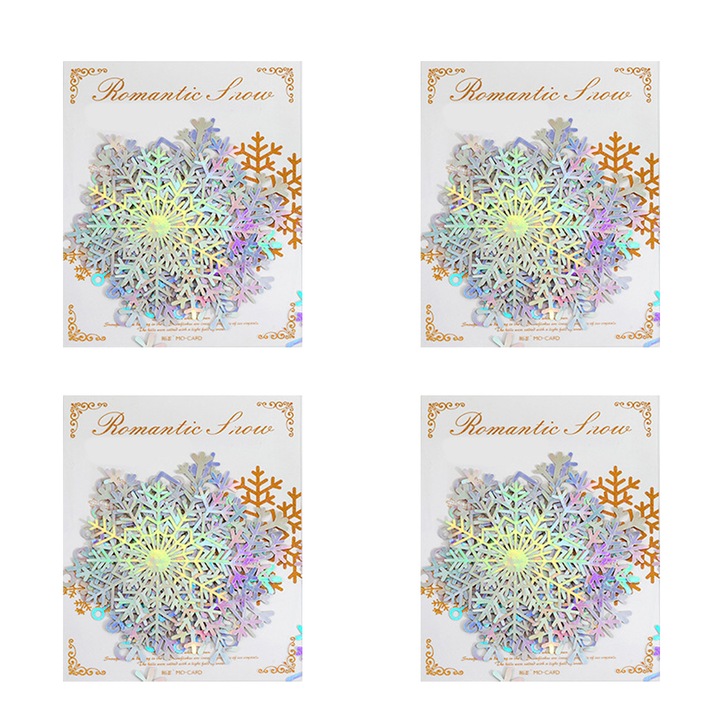 80 db holografikus pillangó matrica szett, HERUSI, vízálló, 10x10cm