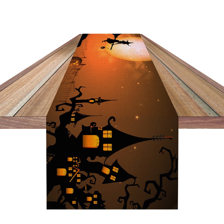 Halloween asztalterítő, Halloween asztaldíszítéshez, 33*183 cm