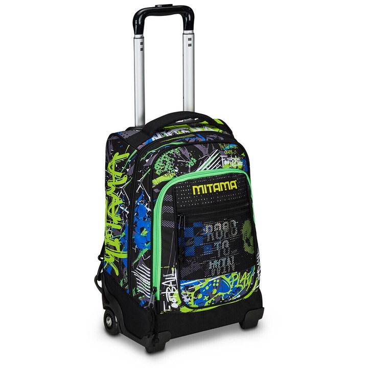 Ghiozdan Troler, Mitama, Tija Dubla, DR. Trolley Junior Road to Win, 49x31X20cm 35l