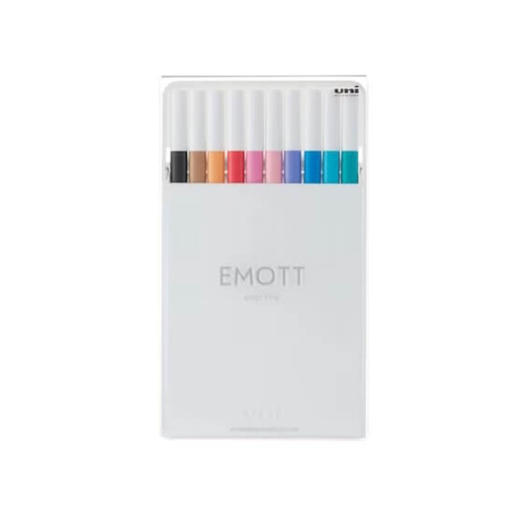 Комплект от 10 цвята финлайнер Emott 0.4mm - Pastel