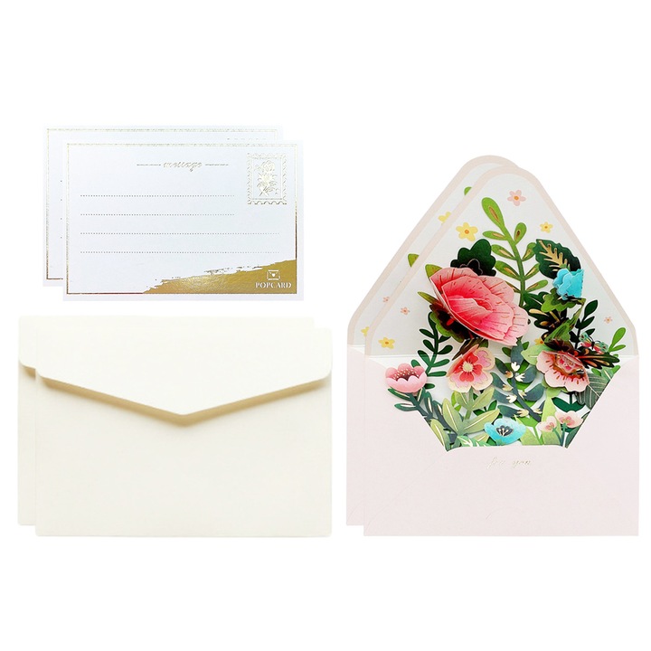 Pachet de 2 felicitari 3D Pop Up, Ziua Mamei, Ziua Tatalui, Ziua Profesorilor si ziua de nastere, pentru copii, mama si tata, toate ocaziile, Stil: Stilul 3