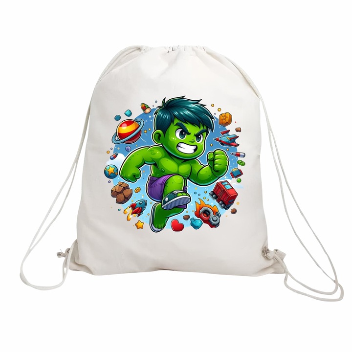 Rucsac pentru copii, Cresa, Gradinita, Micul Hulk, 43×34 cm, RGR039