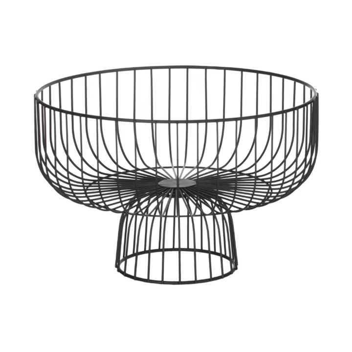 Kohla Fekete gyümölcstál, fém, fekete, 28 x 19 cm