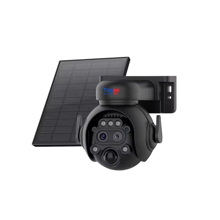 4G 4K Ultra HD megfigyelő kamera, kettős lencse, 12X ZOOM, napelemes töltés, forgatás az alkalmazástól, vízállóság IP 66 – 4G (SIM KÁRTYA)