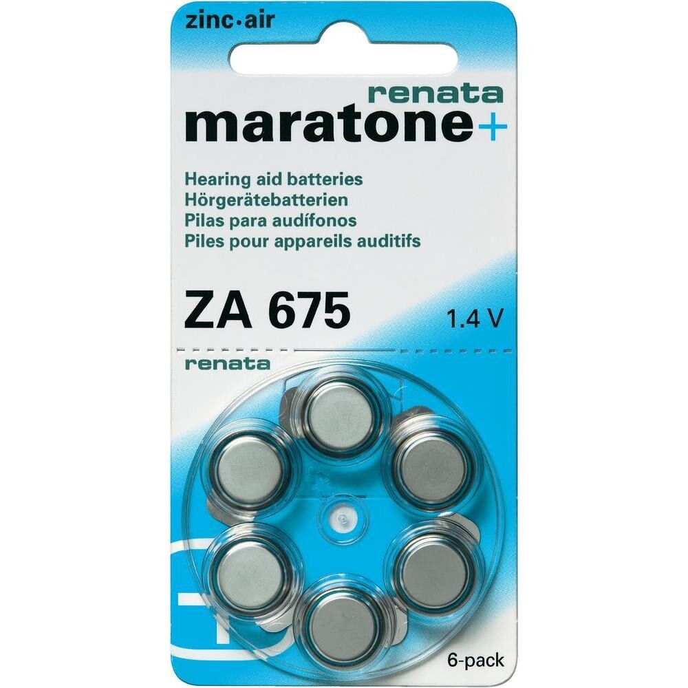 Baterie acustica RENATA ZA675 blister, 6 buc