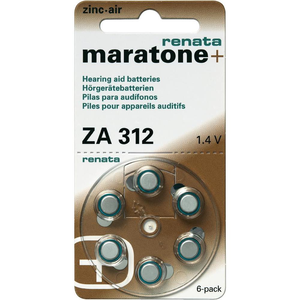 Baterie acustica RENATA ZA312 blister, 6 buc