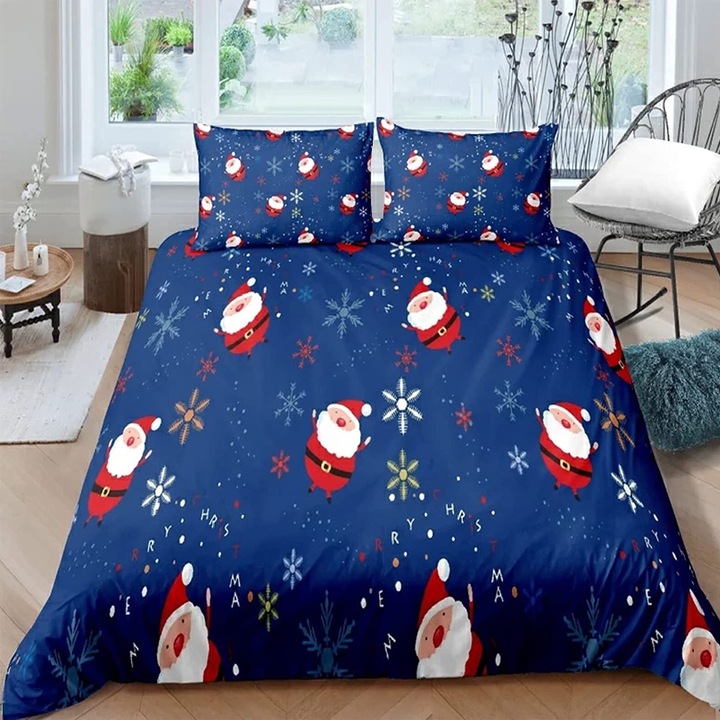 Jormftte 3 részes ágyneműhuzat, 135x200cm, cipzárral, vintage design, többszínű