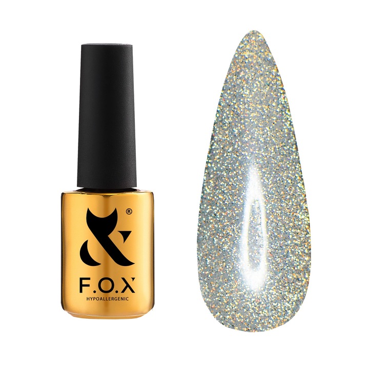 FOX Top Opal körömlakk, hibrid hatás részecskékkel, 7ml, többszínű