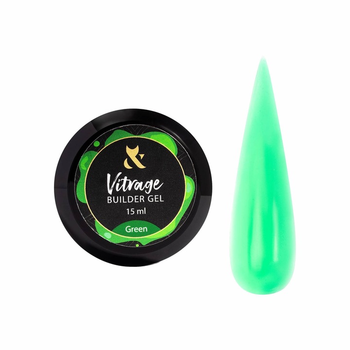 Vitrage FOX építőzselé, zöld, 15ml