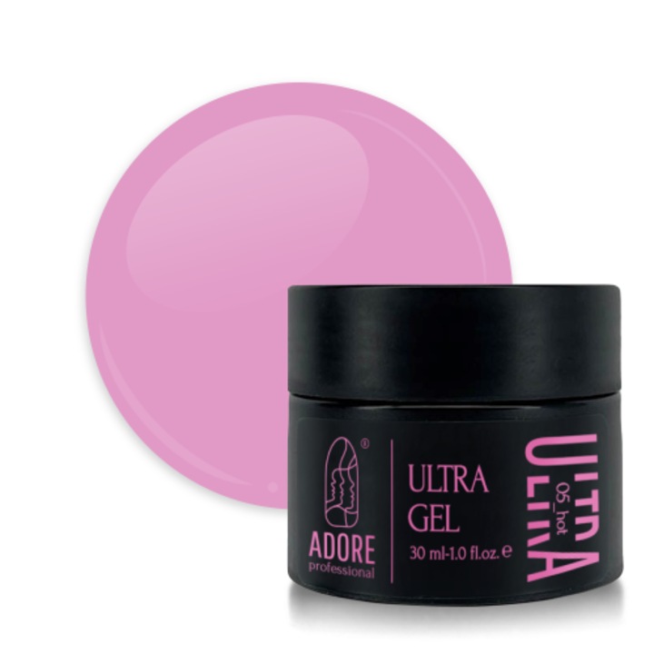 Körömmodellező gél Adore Ultra Gel 05, rózsaszín, 30ml