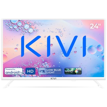 Televizor KIVI LED 24H760QW, 61 cm, Smart Android TV, HD, Clasa E, Alb