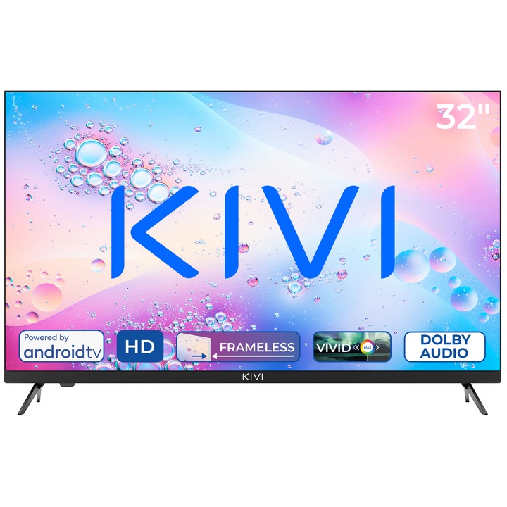 Телевизор KIVI LED 32H760QB, 32" (80 см), Smart Android TV, HD, Клас E