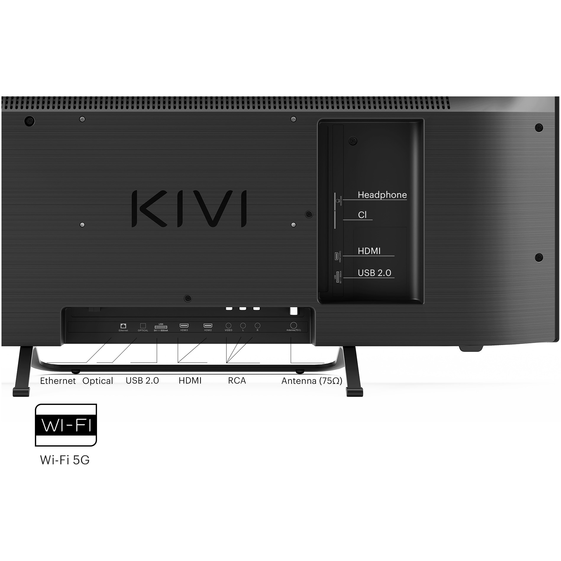 Televizor KIVI LED 32F760QB, 80 cm, Smart Android TV, Full HD, Clasa E