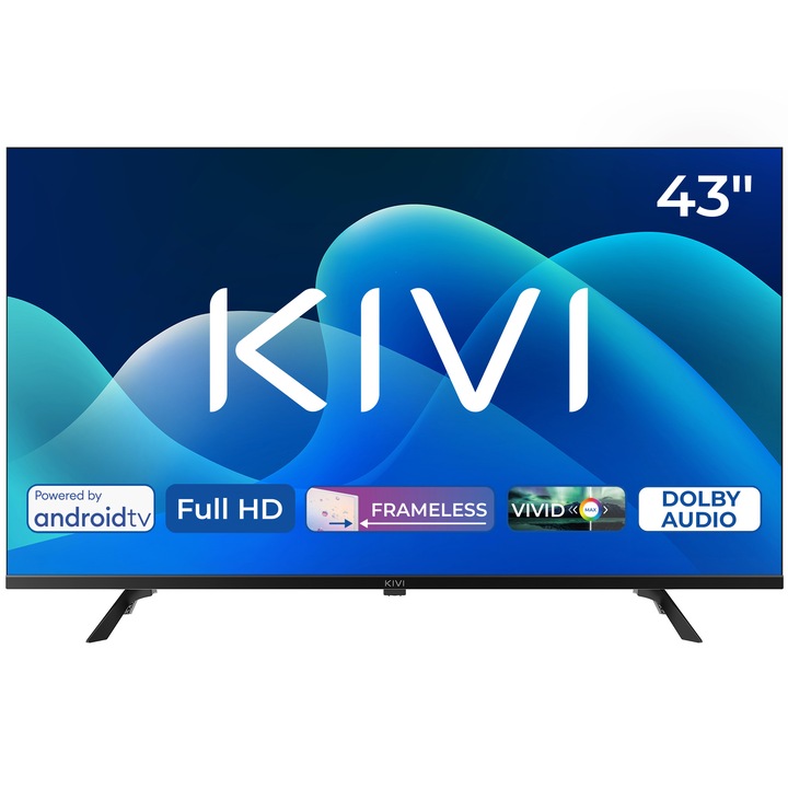 Телевизор KIVI LED 40F730QB, 40" (102 см), Smart Android TV, Full HD, Клас E