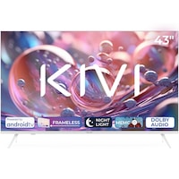 Televizor KIVI LED 43U760QW, 109 cm, Smart Android TV, 4K Ultra HD, Clasa F, Alb