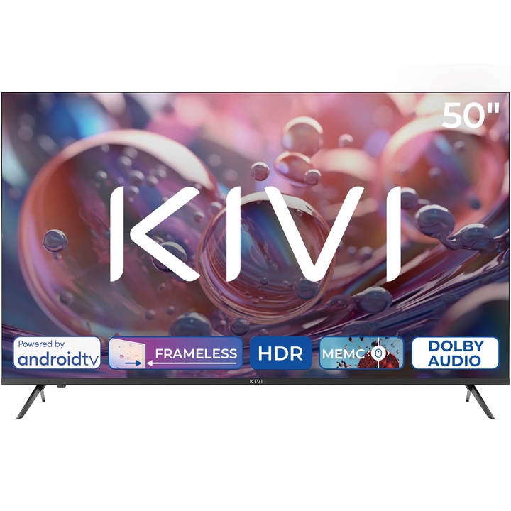 Телевизор KIVI LED 50U760QB, 50" (127 см), Smart Android TV, 4K Ultra HD, Клас F