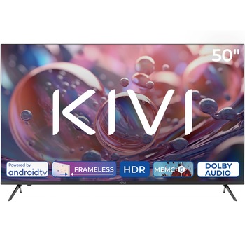 Televizor KIVI LED 50U760QB, 127 cm, Smart Android TV, 4K Ultra HD, Clasa F