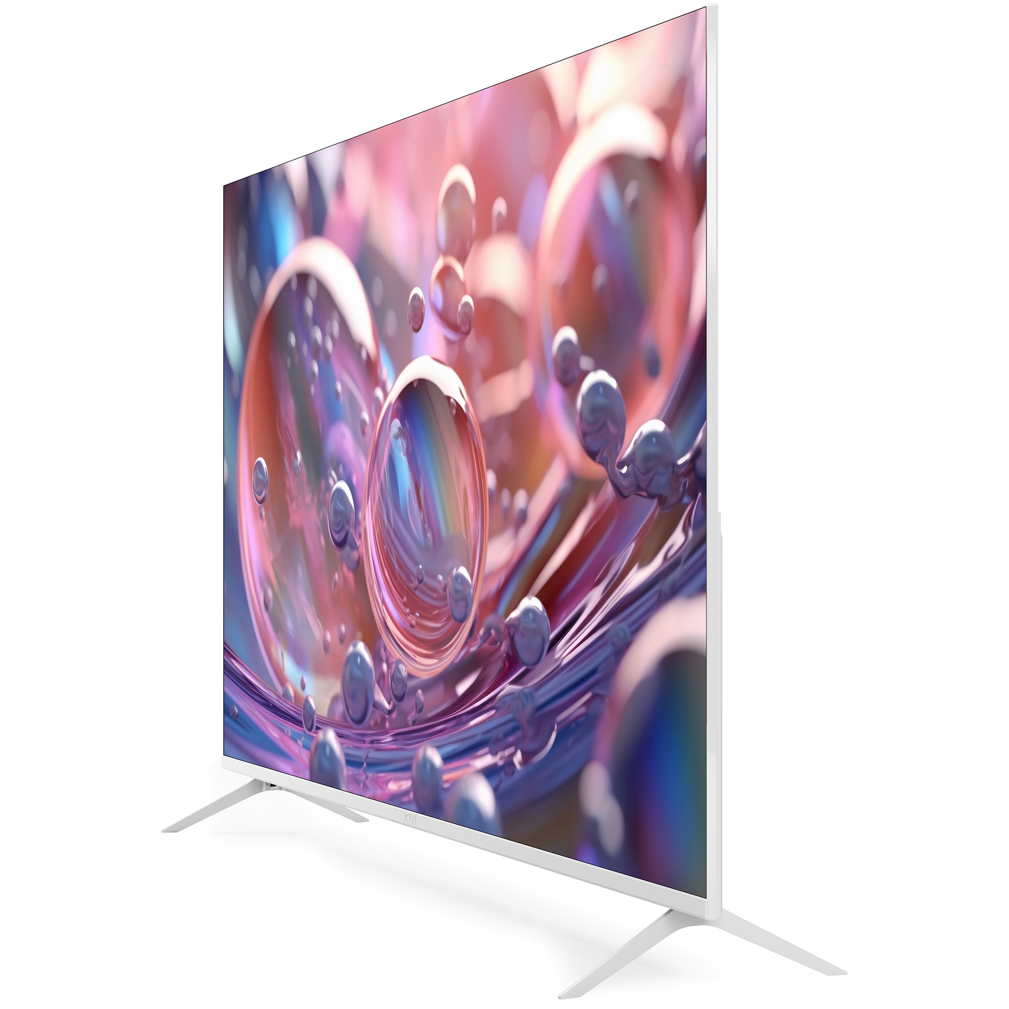 Televizor KIVI LED 55U760QW, 140 cm, Smart Android TV, 4K Ultra HD, Clasa G, Alb