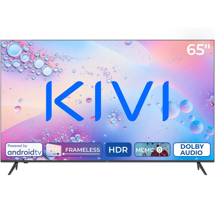 Телевизор KIVI LED 65U760QB, 65" (165 см), Smart Android TV, 4K Ultra HD, Клас F