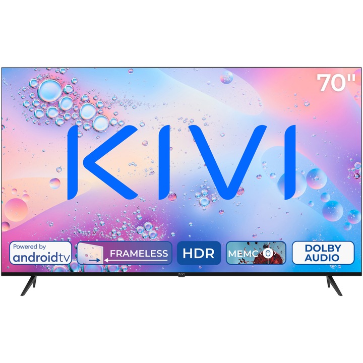 Телевизор KIVI LED TV 70U760QB, 70" (178 см), Smart Android TV, 4K Ultra HD, Клас F