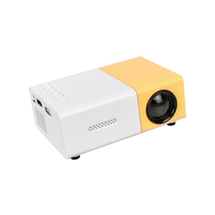 Mini proiector, videoproiector mobil LED full HD home theater, utilizare in exterior