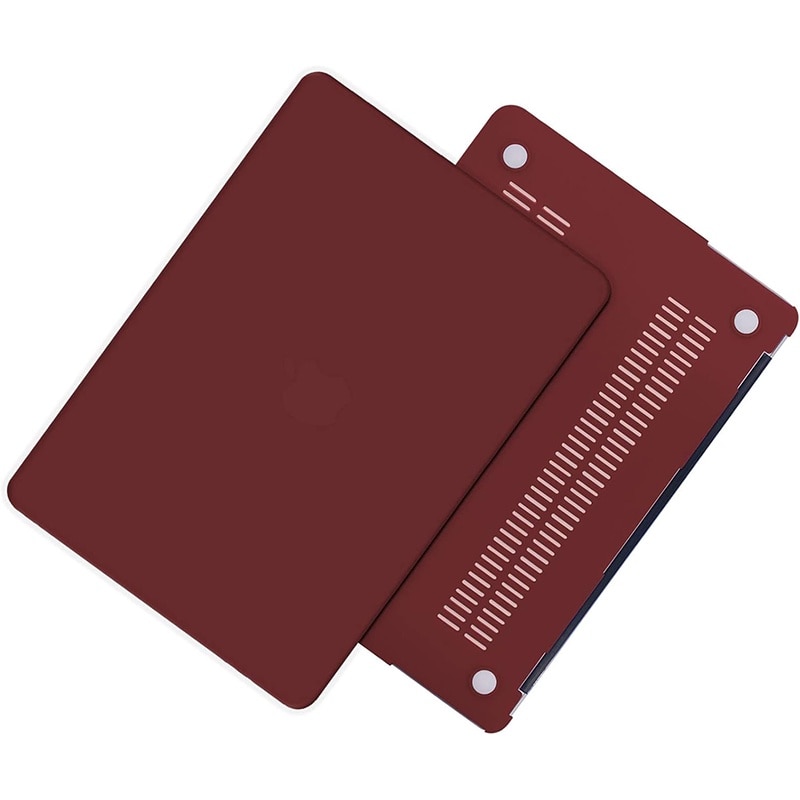 Husa laptop Kosiil, compatibila MacBook Air 13 inch (A1369/A1466), Ultra-Slim, Vin Rosu