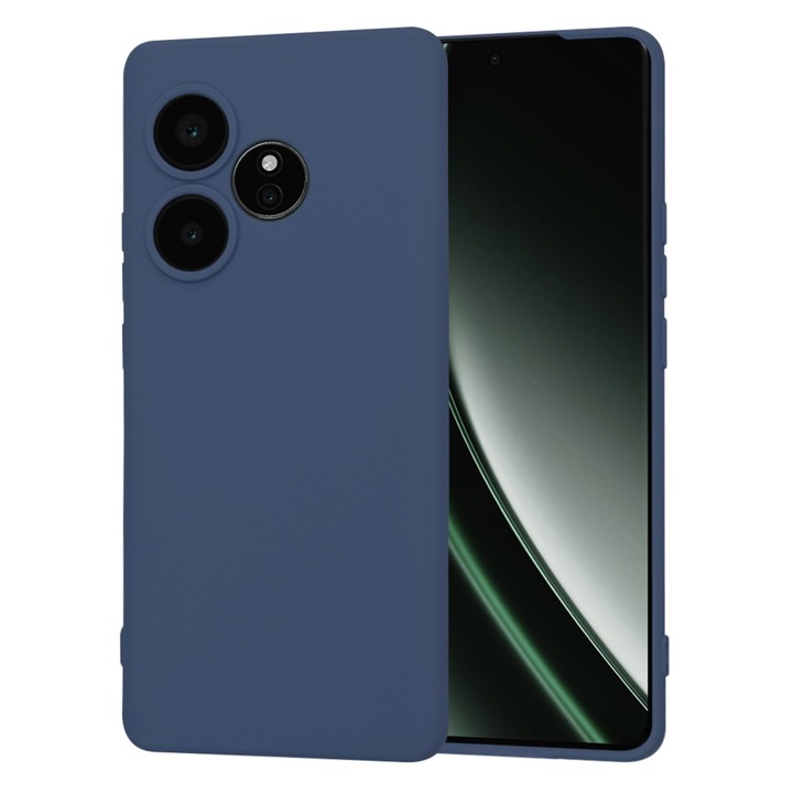 Husa din silicon pentru Realme GT 6, Smartphosis SoftFlex, Albastru inchis