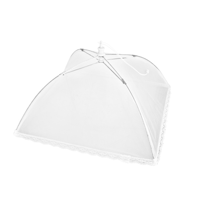 Capac pentru acoperirea alimentelor Judge Kitchen, poliester/plastic, 35x35x14 cm, alb