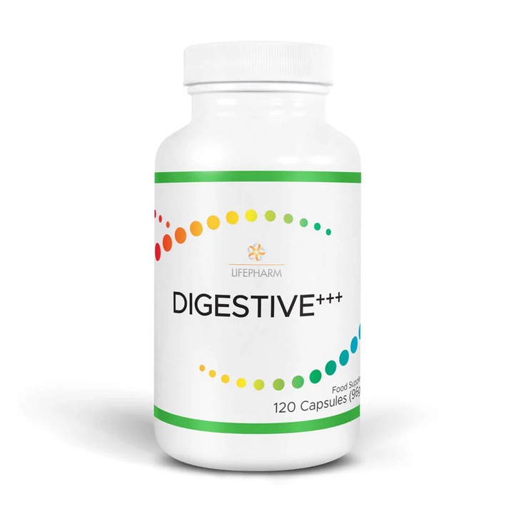 Supliment DIGESTIVE +++ LifePharm - Solutia ideala pentru sanatatea digestiva 120 capsule