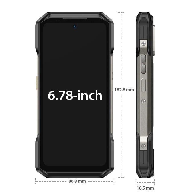 Telefon mobil Ulefone Armor 27 Pro, Negru, 5G, Camera Night Vision 64MP, 6.78" FHD+ 120Hz, 24GB RAM (12GB+ 12GB extensibili), 256GB ROM, Android 14, 10600mAh, DualSim