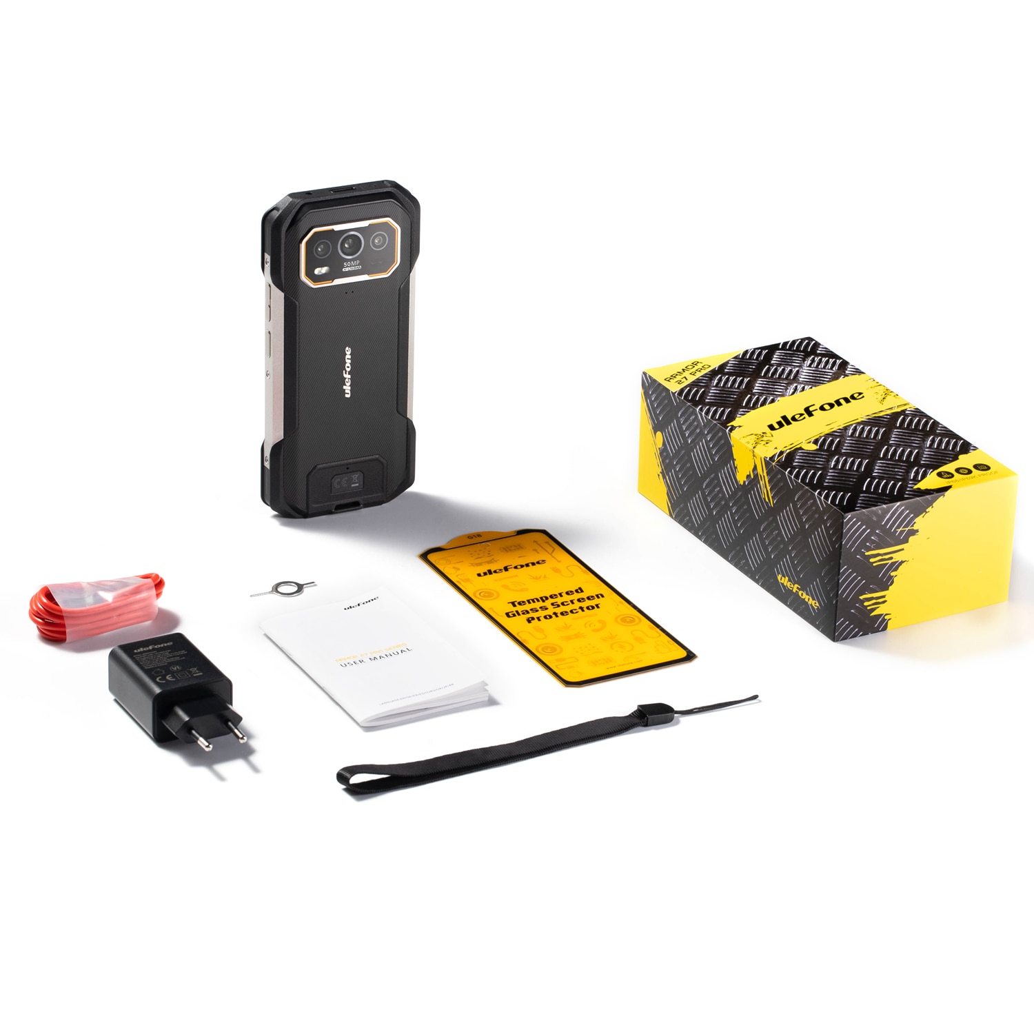 Telefon mobil Ulefone Armor 27 Pro, Negru, 5G, Camera Night Vision 64MP, 6.78" FHD+ 120Hz, 24GB RAM (12GB+ 12GB extensibili), 256GB ROM, Android 14, 10600mAh, DualSim