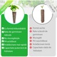 Set 12 bureti Regal Bliss ®, pentru cresterea plantelor, set de capsule pentru ghiveci de plante cu sistem de cultivare hidroponica fara sol, inlocuitori de bureti pentru gradina hidroponica, Maro
