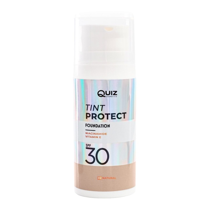 Fond de ten Tint Protect SPF30, Quiz, Nr 02 Natural, 30ml
