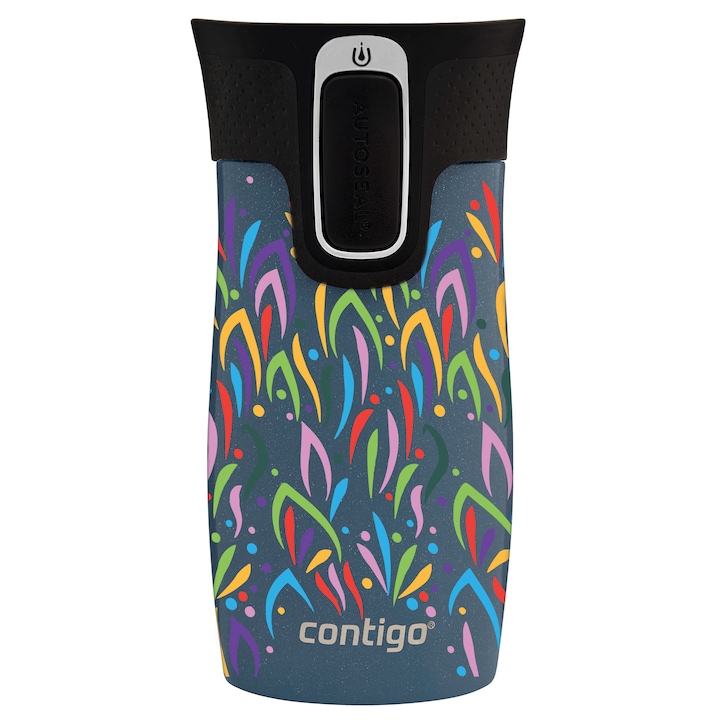 Cana termica Contigo West Loop Mini 300ml - Floresy - Albastru metalic