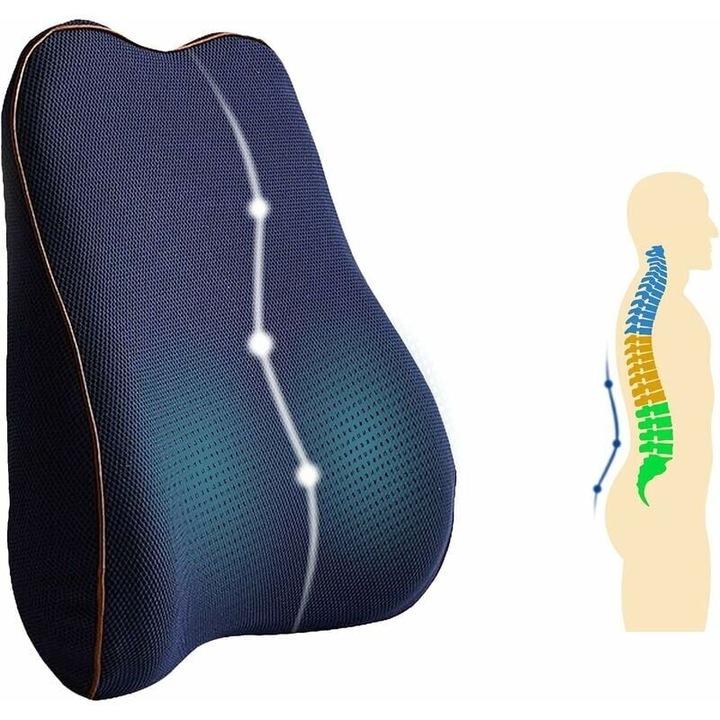 Perna lombara, Enforose, design ergonomic, spuma cu memorie, 100x50cm