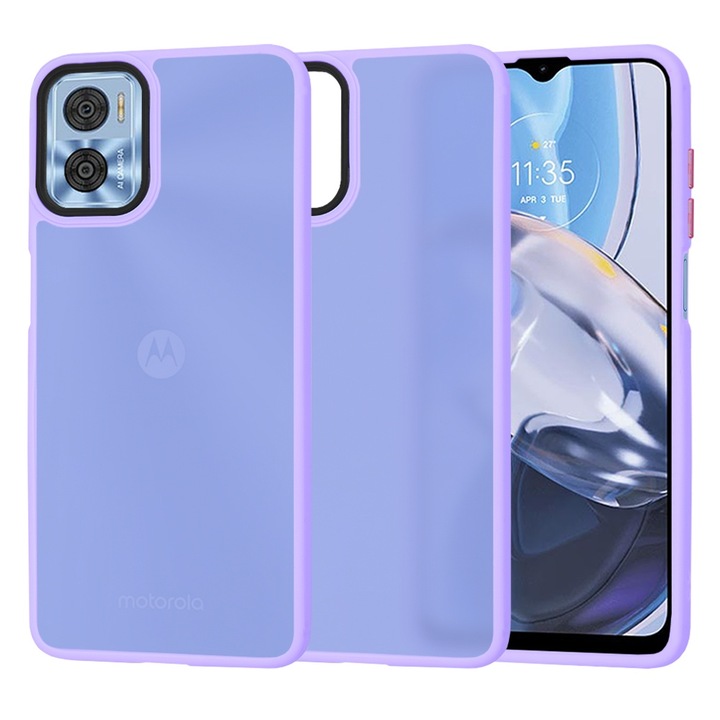 Motorola Moto E22 / Moto E22i borítója - Techsuit HaloFrost sorozat - világoslila