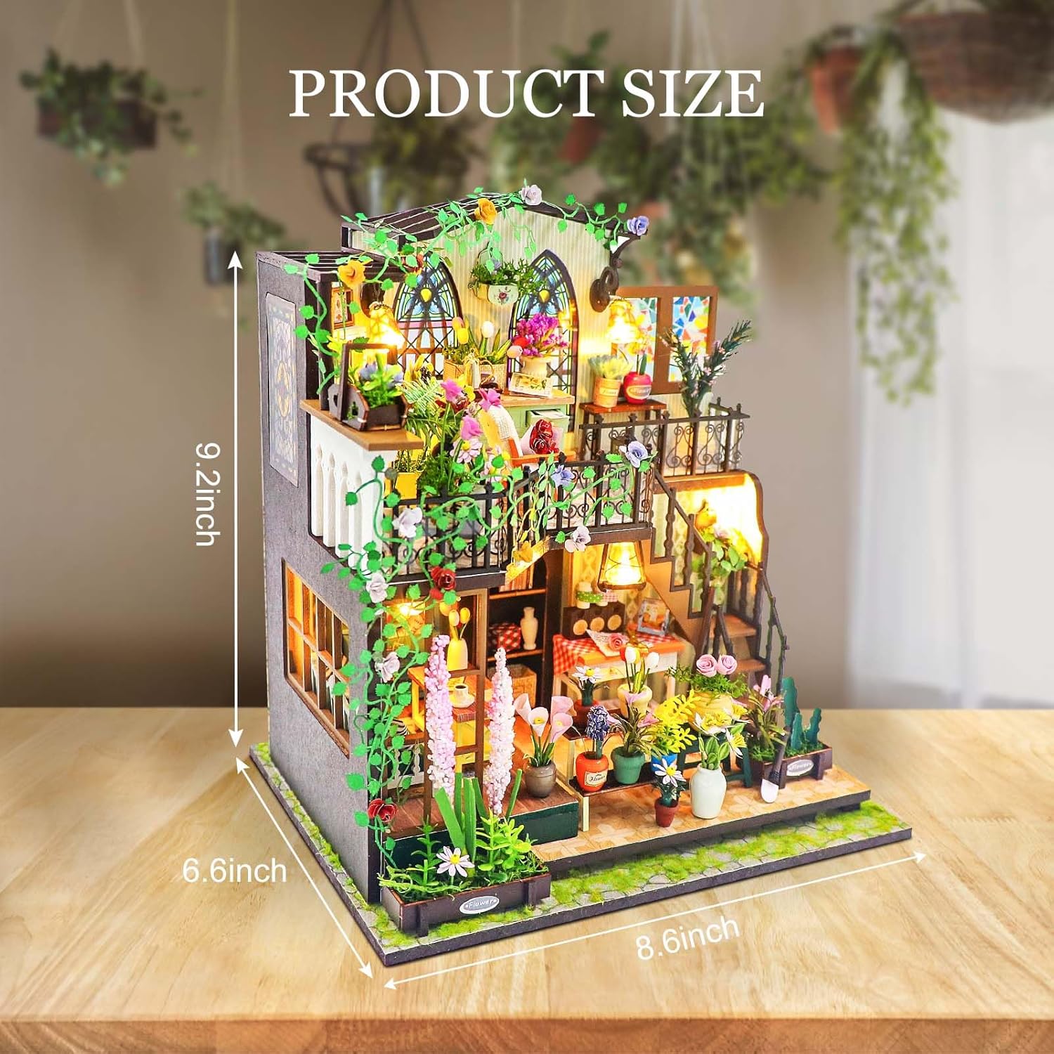 Darcy Floral House 3D puzzle, DIY készlet, 22x17x25cm - eMAG.hu