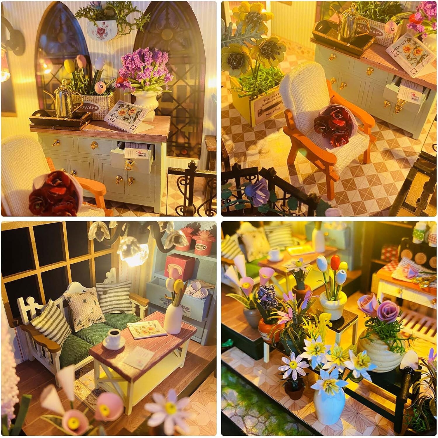 Darcy Floral House 3D puzzle, DIY készlet, 22x17x25cm - eMAG.hu