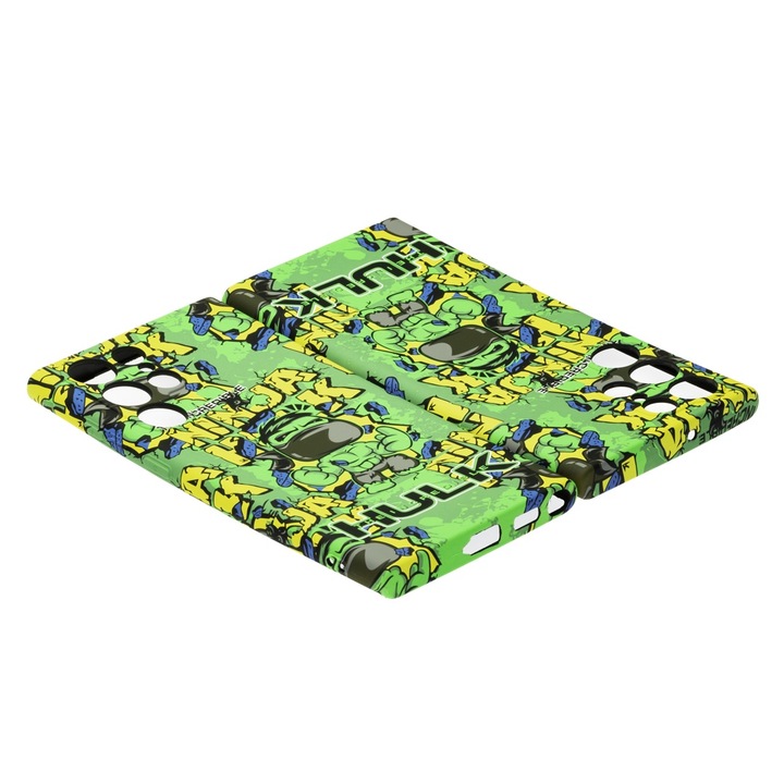 Husa de telefon, LUXO, compatibil cu Samsung Galaxy S22 Ultra, model Ninja Hulk cu efect fosforescent, TPU, multicolor