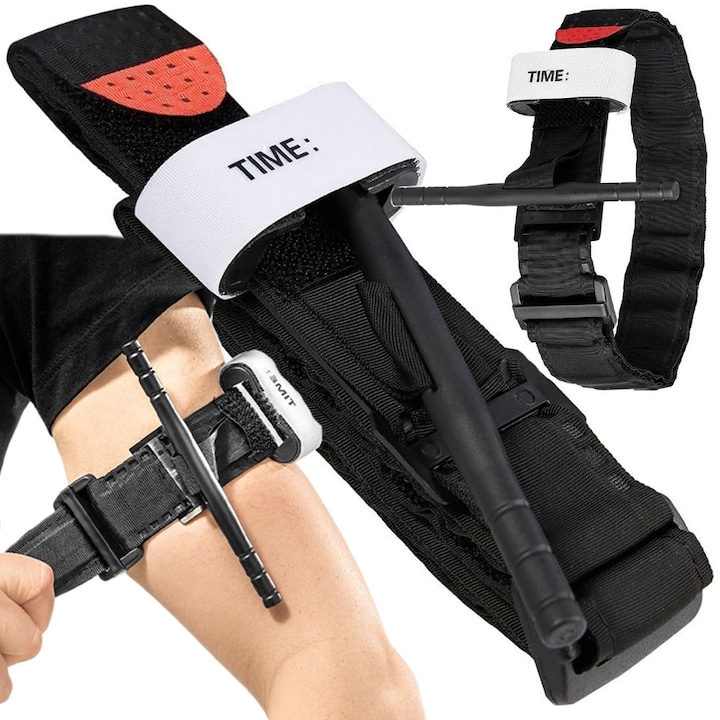Garou medical tactic, Zola, prindere cu velcro, lungime banda 93 cm, negru